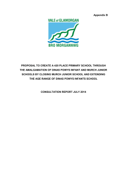 Appendix B PROPOSAL TO CREATE A 420 PLACE PRIMARY