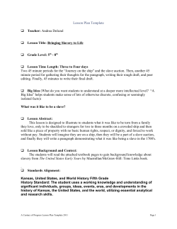 Slave trade - eNetLearning