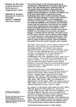 Bridging the Boundary: External Activity and Performance in