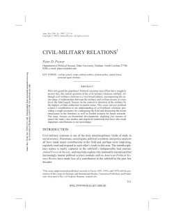 civil-military relations1 - Jonathan M. Powell University of Central