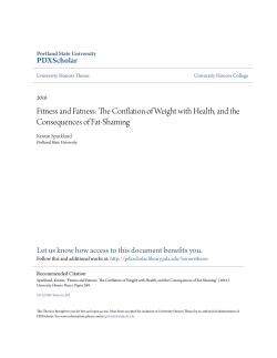 Fitness and Fatness: The Conflation of Weight with Health, and the