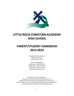 academic information - Little Rock Christian Academy