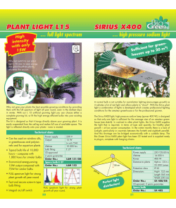 plant light l15 sirius x400