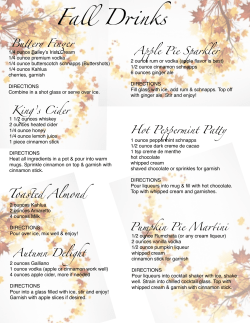 Fall Drink Ideas - Bacchus Wines and Spirits