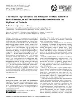 The effect of slope steepness and antecedent moisture content on