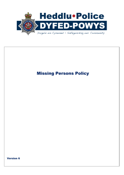 Missing Persons Policy - Dyfed