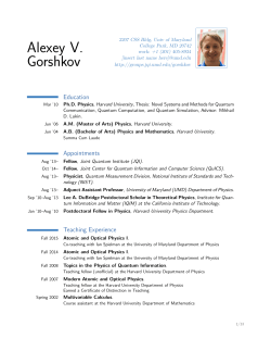 Alexey V. Gorshkov