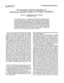 The Discrepancy-Attribution Hypothesis: II