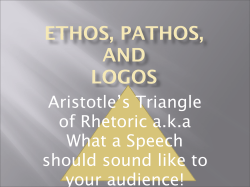 ETHOS, PATHOS, and LOGOS