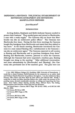 Defending a Sentence: The Judicial Establishment of Sentencing