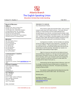 Atlanta Branch The English