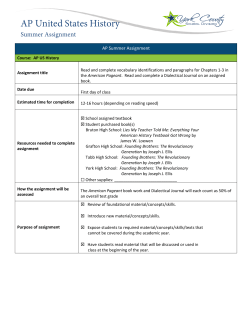 AP U.S. History - York County School Division