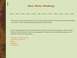 Basic Marine Metallurgy