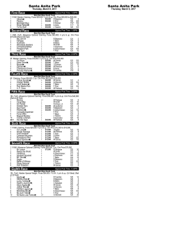 First Race Second Race Third Race Fourth Race