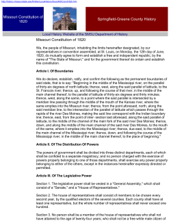Missouri Constitution of 1820
