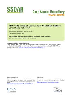 The Many Faces of Latin American Presidentialism