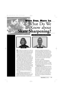 What do we know about skate sharpening
