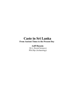 Caste in Sri Lanka