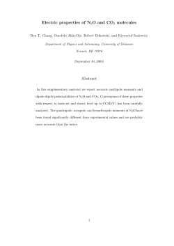 Electric properties of N2O and CO2 molecules