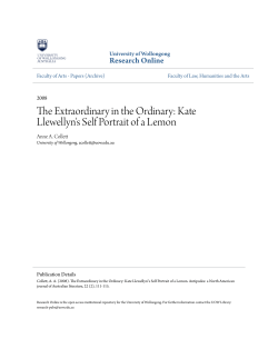 The Extraordinary in the Ordinary: Kate - Research Online