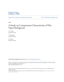 A Study on Compression Characteristic of Wet - Purdue e-Pubs
