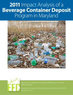 Beverage container deposit programs