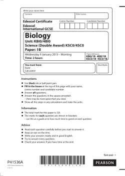 Question paper - Edexcel
