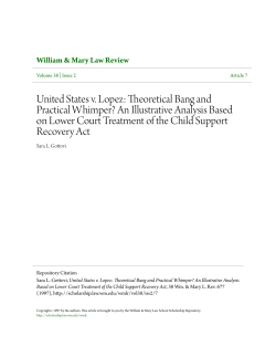 United States v. Lopez: Theoretical Bang and Practical Whimper