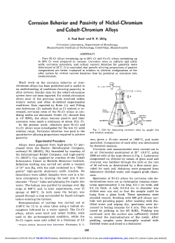 Corrosion Behavior and Passivity of Nickel