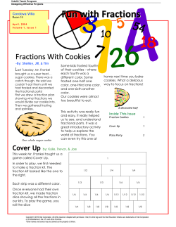 Fractions With Cookies