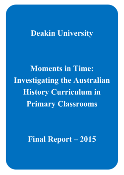 Deakin University Moments in Time: Investigating the Australian