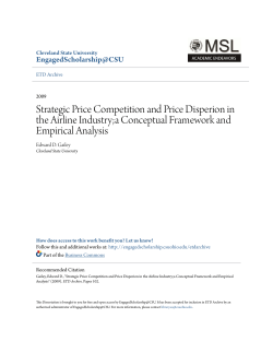 Strategic Price Competition and Price Disperion in the Airline Industry