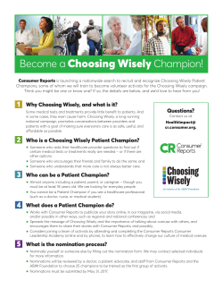 Become a Choosing Wisely Champion!