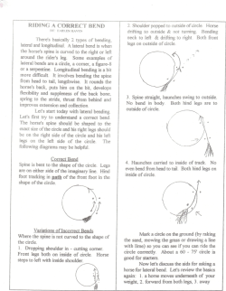 riding a correct bend