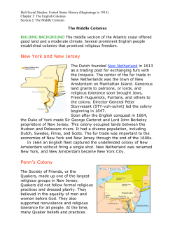 New York and New Jersey Penn`s Colony - armstrong