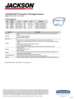 JACKSON SAFETY* Revolution* OTG Goggle Protection