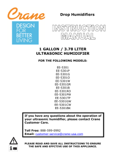 Drop Humidifiers 1 GALLON / 3.78 LITER ULTRASONIC HUMIDIFIER