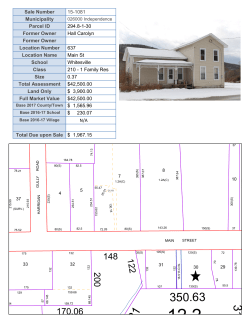 Sale Number 15-1081 Municipality Parcel ID 294.8-1