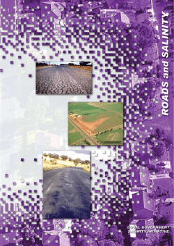 Roads and Salinity - Office of Environment and Heritage