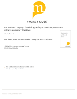 Mae Naak and Company: The Shifting Duality in Female
