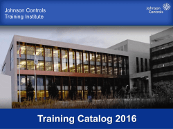 Training Catalog 2016