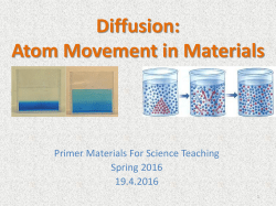 Diffusion: Atom Movement in Materials