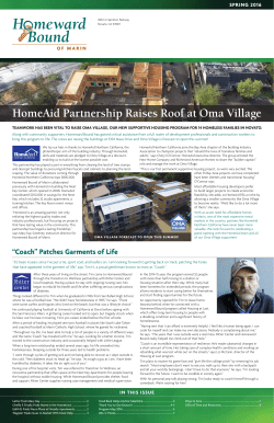 Spring 2016 - Homeward Bound of Marin