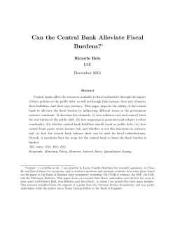 Can the Central Bank Alleviate Fiscal Burdens?