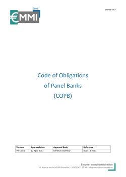 Code of Obligations of Panel Banks (COPB)