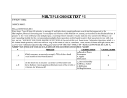 multiple choice test #3 - Fisher College of Business