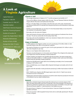 A Look at Virginia Agriculture