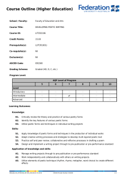 Course Outline (Higher Education)