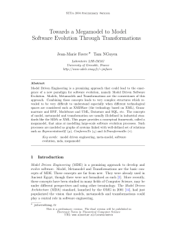 Towards a Megamodel to Model Software Evolution Through