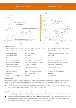 Specs climbstation models
